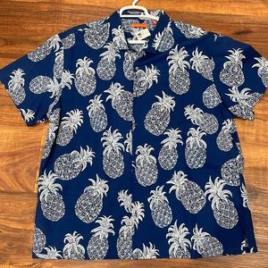 Tori Richard blue 3XL pineapple shirt